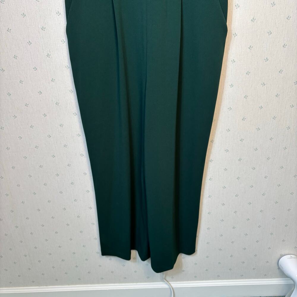 Calvin Klein Sleeveless Wide Leg Jumpsuit Size 16 Mock Neck Flowy Cocktail - Picture 6 of 11